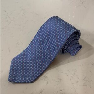 Hart Schaffner Marx Blue Micro-Pattern Silk Tie